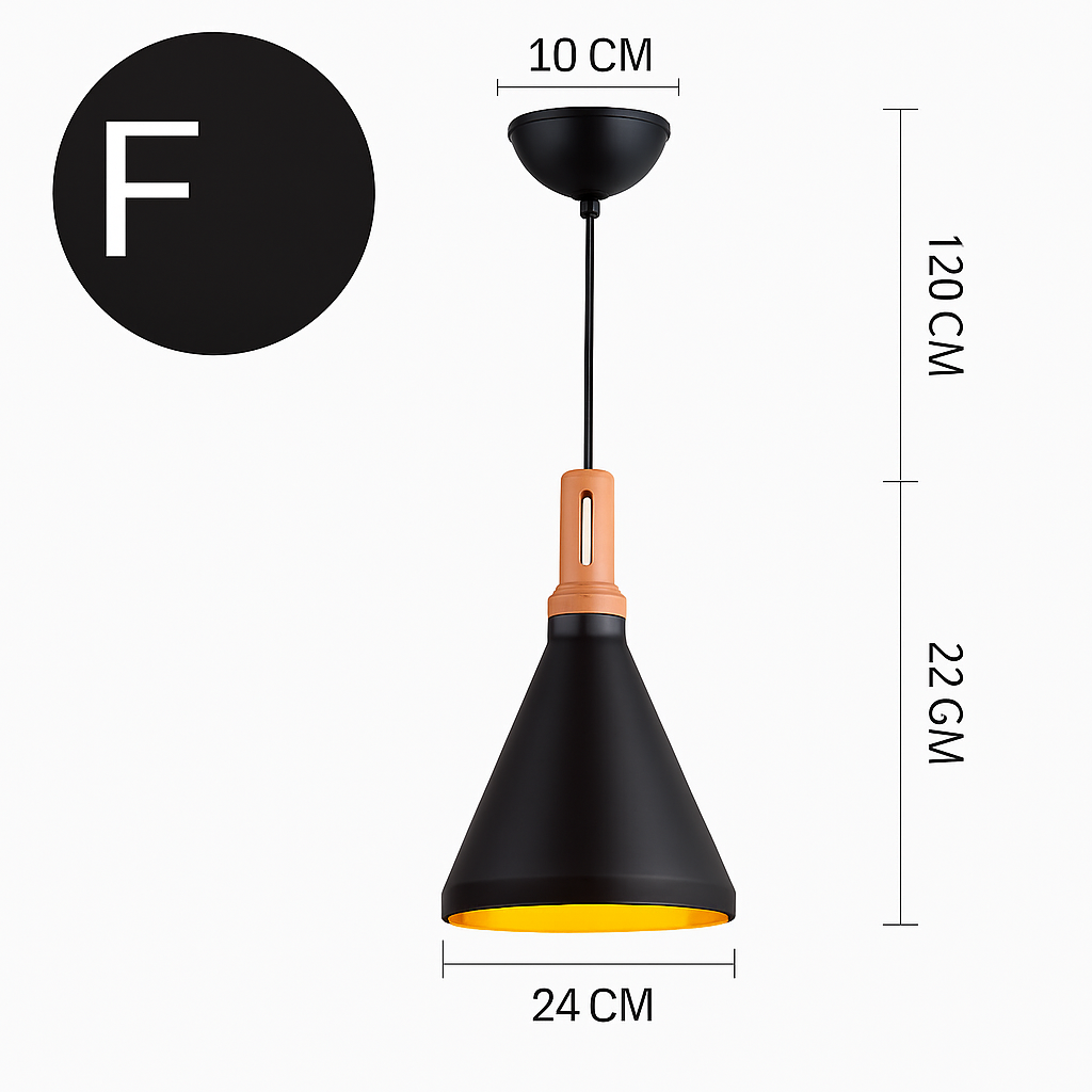 lustre led créatif style industriel rétro pour restaurant - vue 9 sur 23