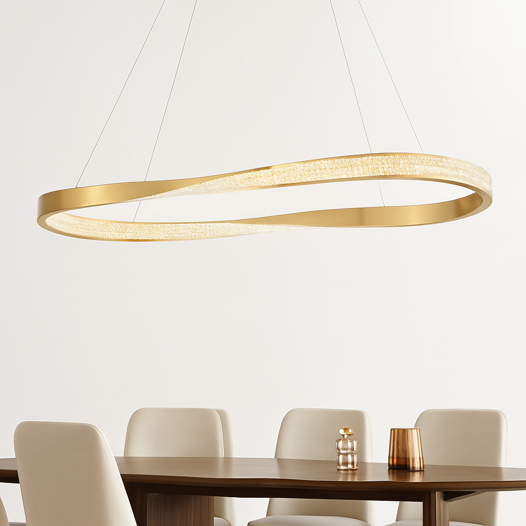 Lustre led cristal design moderne - vue 4 sur 7
