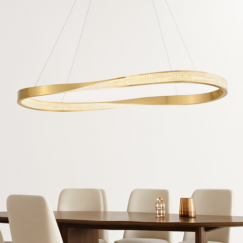 Lustre led cristal design moderne