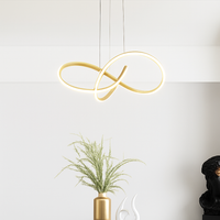 Lustre led design moderne doré