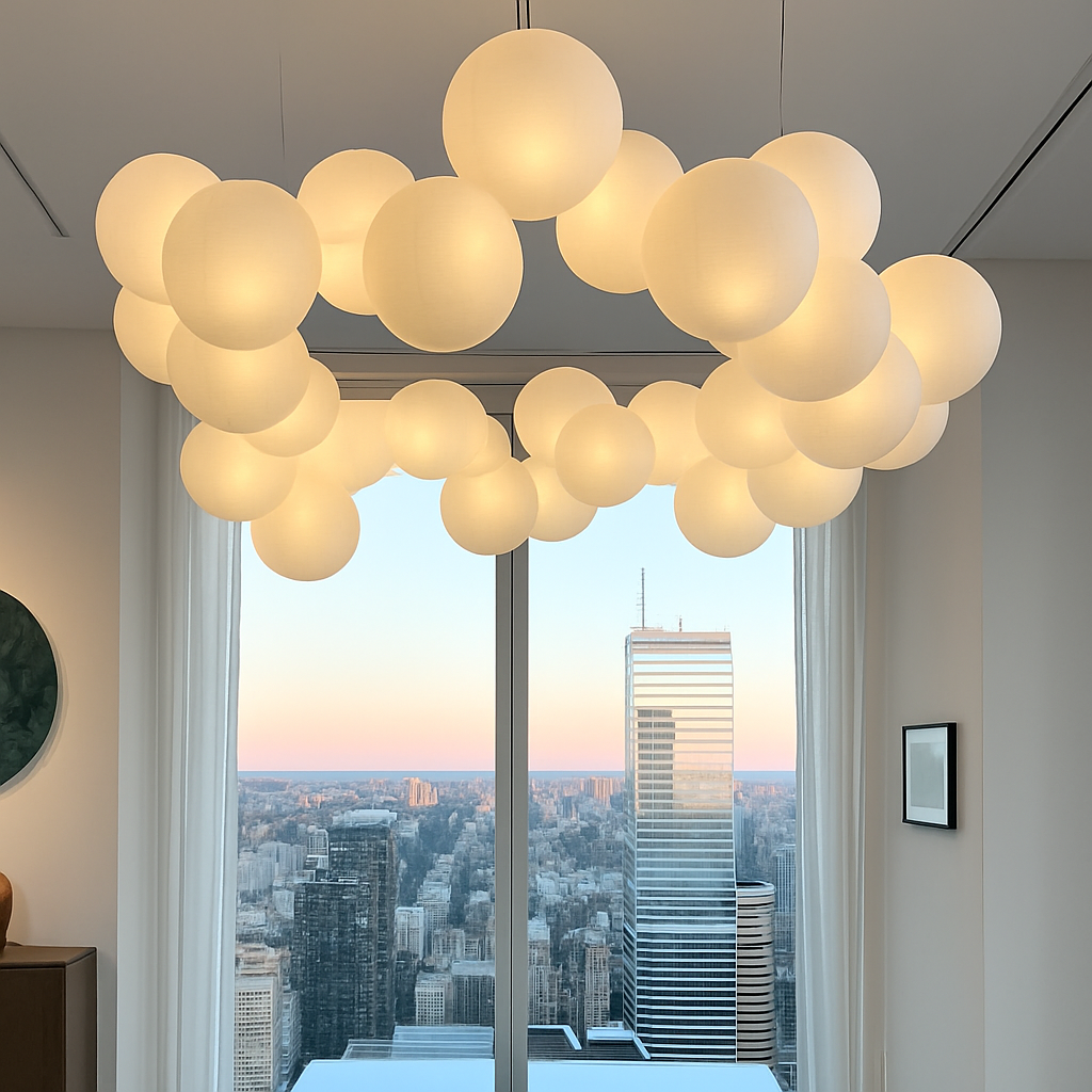 Lustre LED design moderne pour décoration intérieure - vue 3 sur 10