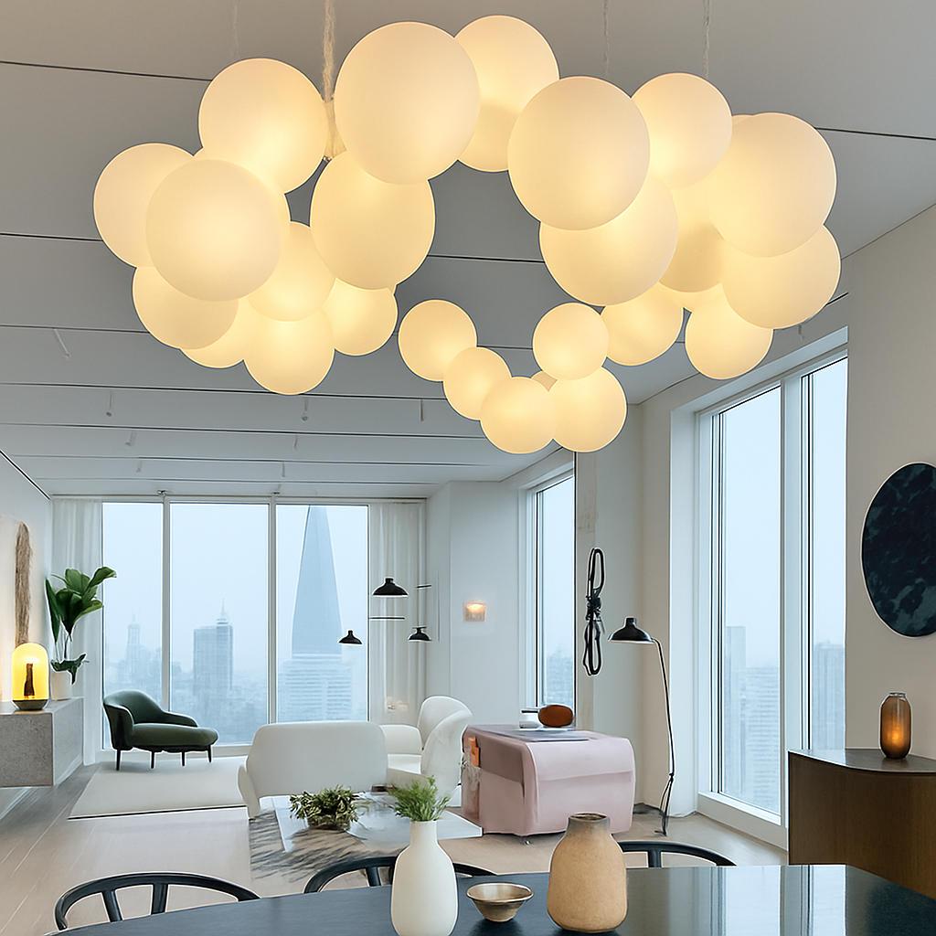 Lustre LED design moderne pour décoration intérieure - vue 5 sur 10