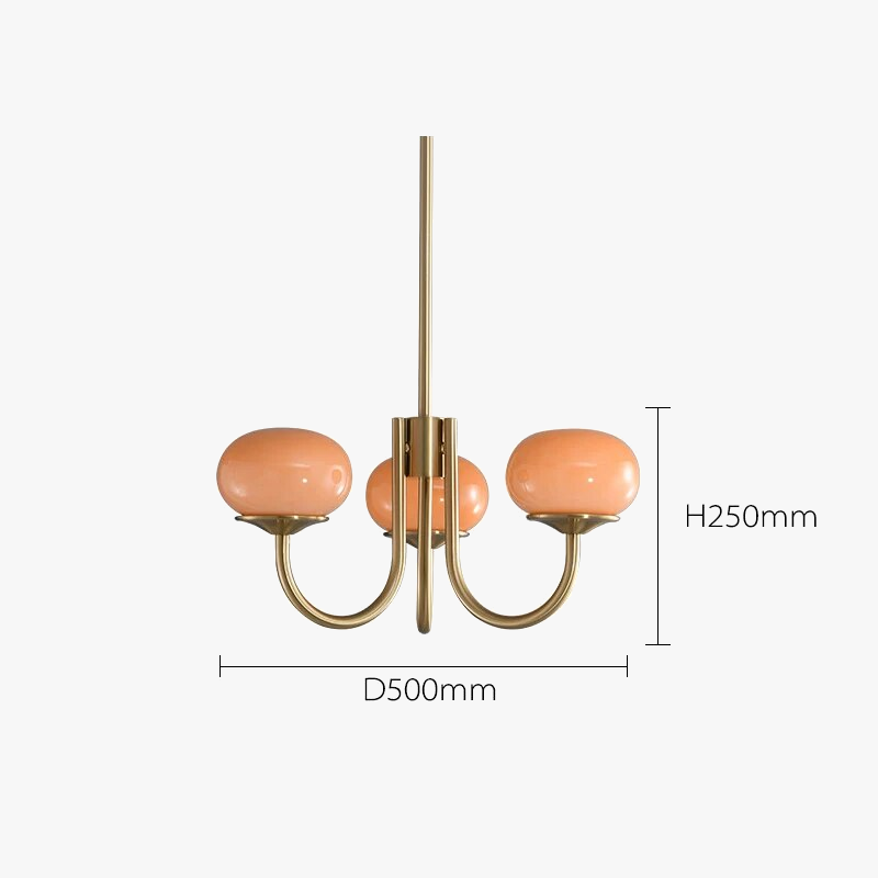 Lustre led en verre laiteux décor