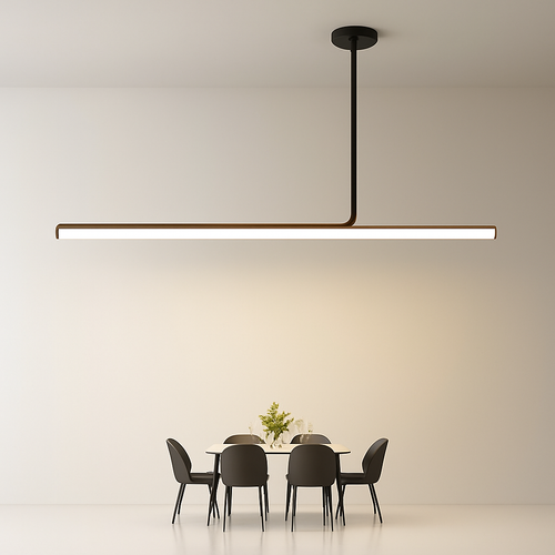 lustre led long moderne suspension décor luminaire suspendu - vue 2 sur 12