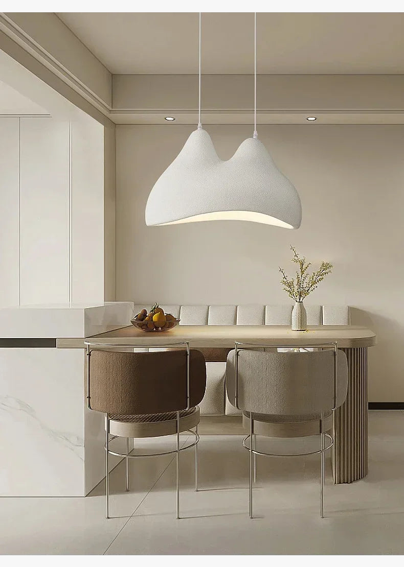 lustre led minimaliste créatif style wabi sabi éclairage nordique