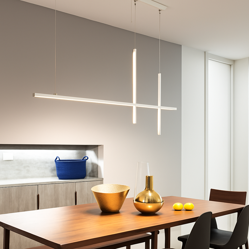 Lustre Led minimaliste moderne dimmable noir pour Table salle à manger cuisine Bar Suspension éclairage Suspension Design Lustre