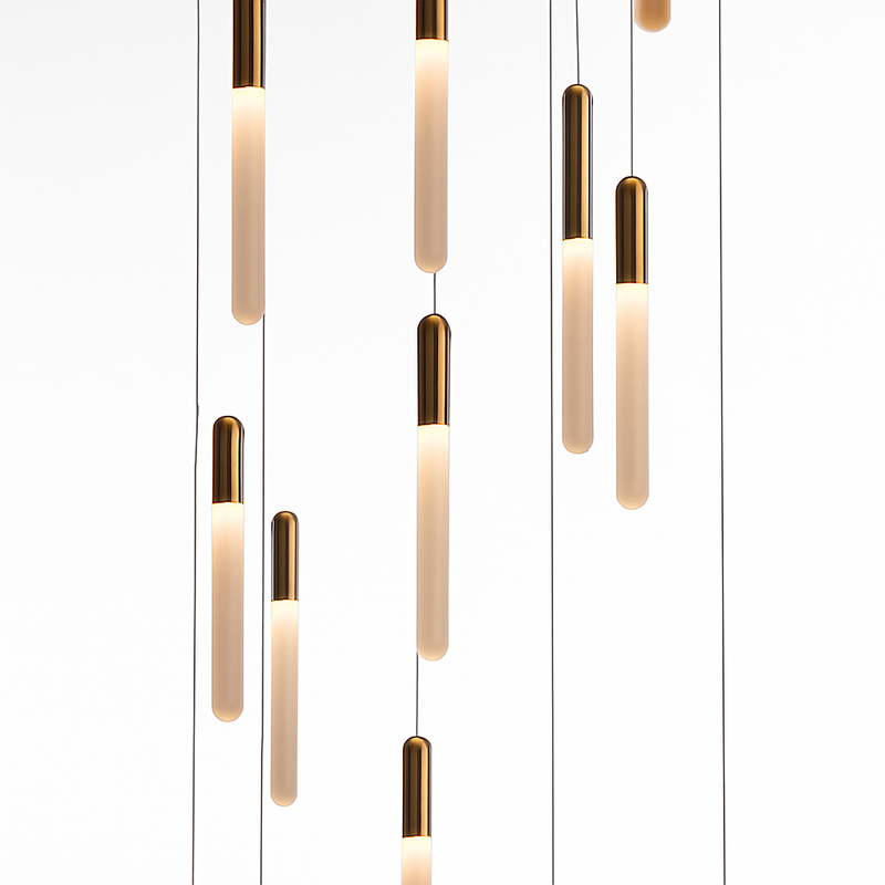 lustre led minimaliste moderne pour villa restaurant escalier