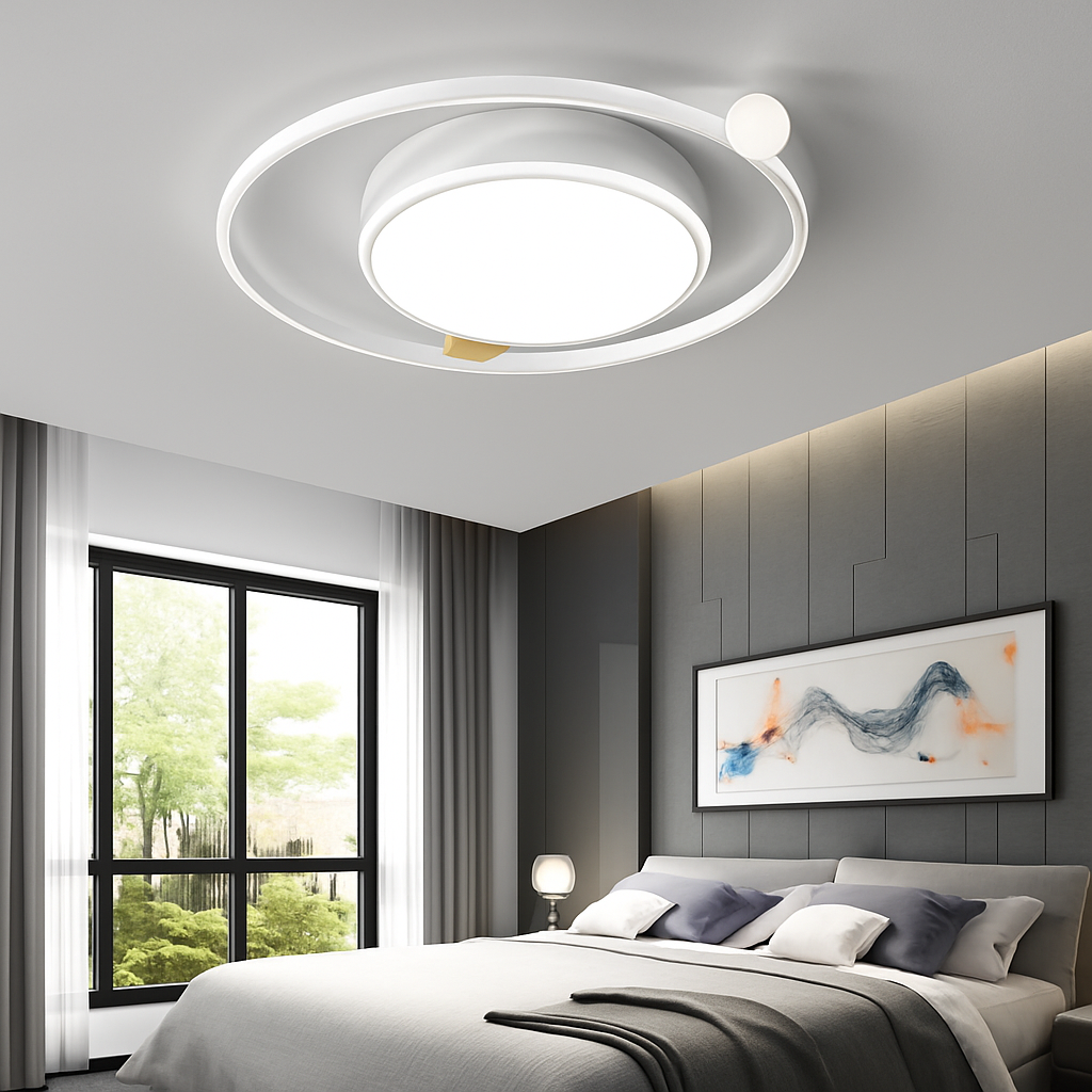 Lustre Led moderne plafonniers simples chambre chevet cuisine plafonnier étude éclairage intérieur à intensité variable - vue 3 sur 13