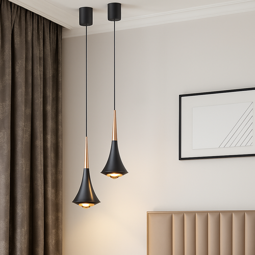 lustre led nordique anti-éblouissant en aluminium à intensité variable - vue 6 sur 8