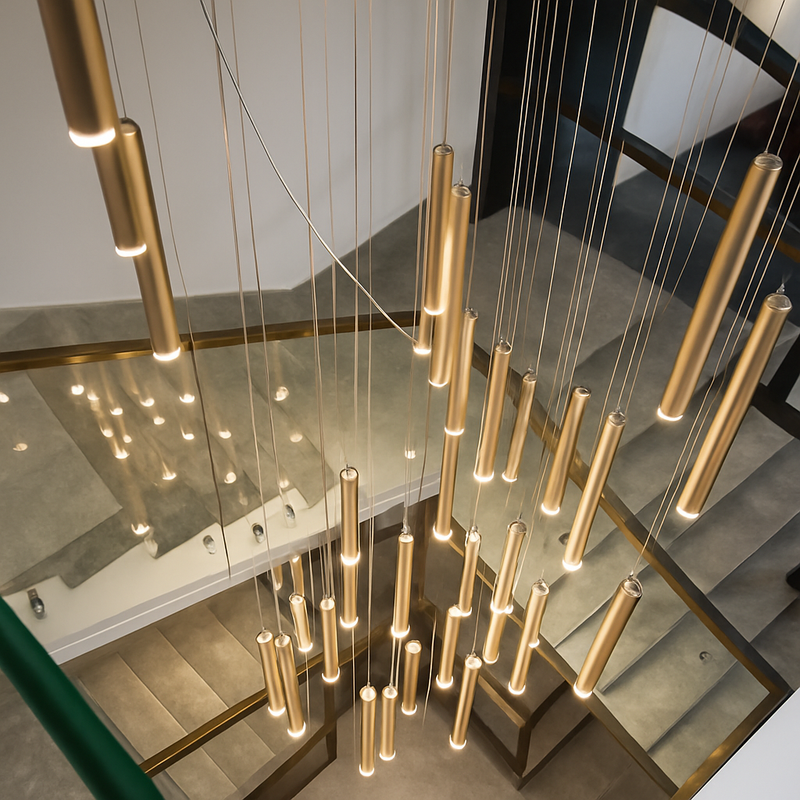 Lustre led suspendu design moderne pour villa loft hôtel