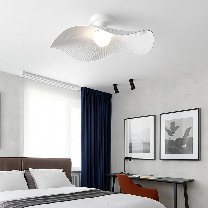 lustre minimaliste nordique en tissu design feuille de lotus