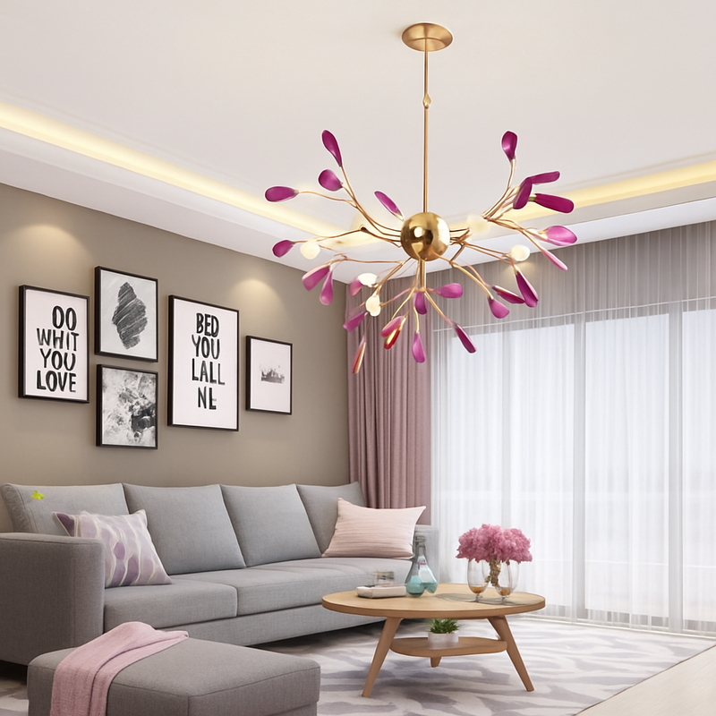 lustre moderne en agate naturelle pour décoration intérieure