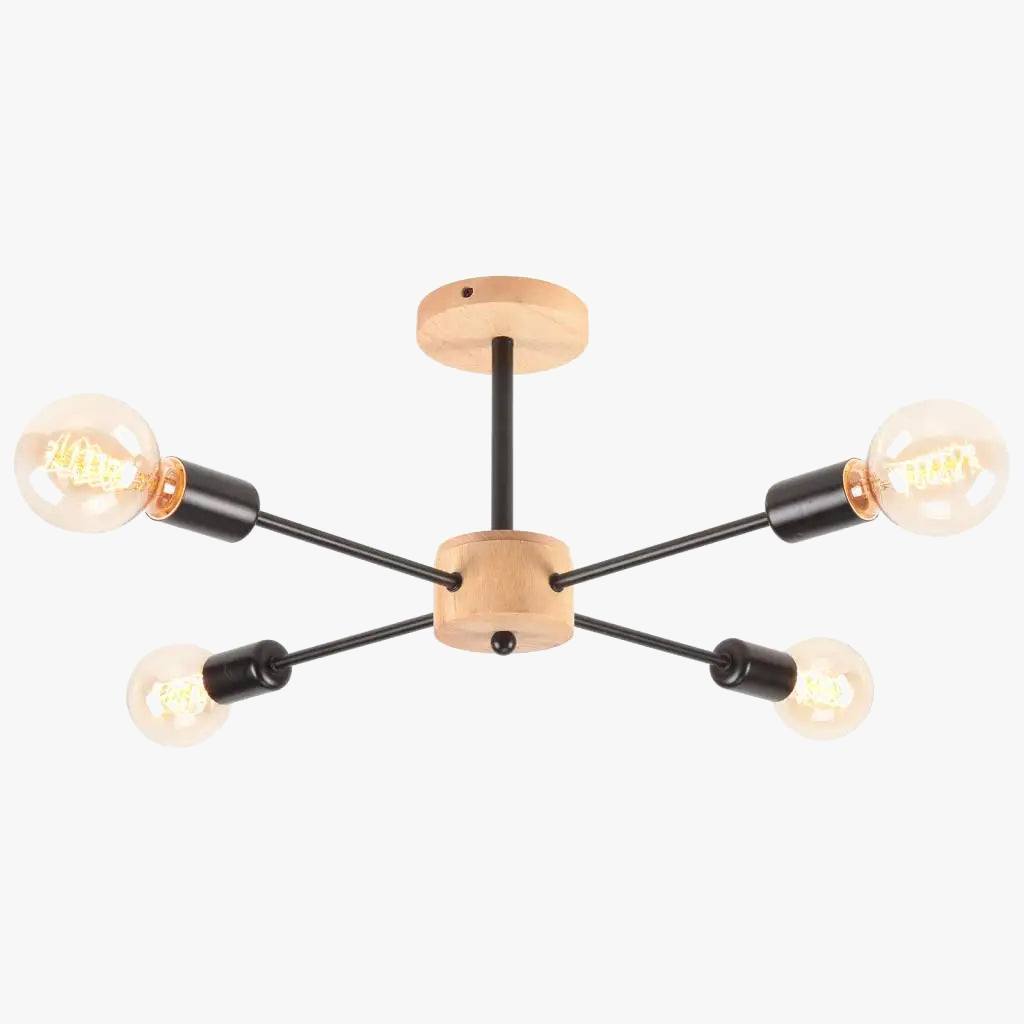lustre moderne en forme d'araignée avec 4 prises d'éclairage
