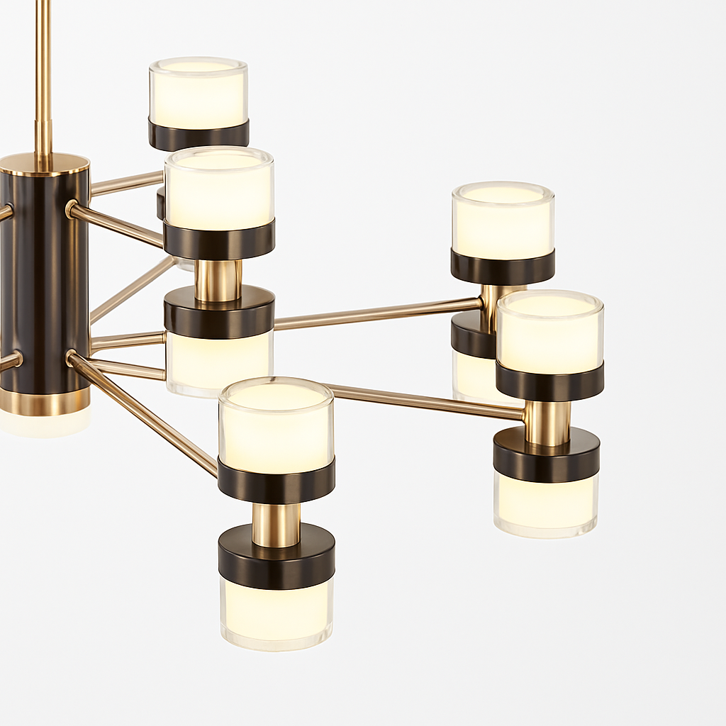 lustre moderne haut de gamme avec télécommande et gradation - vue 7 sur 11
