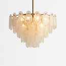 lustre nordique de luxe en métal avec cristaux led suspendu