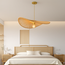 lustre nordique en paille pour décoration moderne intérieure