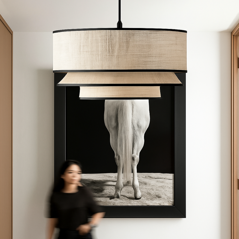 lustre nordique en tissu pour décoration intérieure moderne