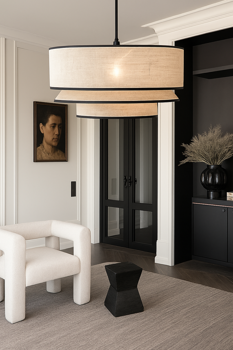 lustre nordique en tissu pour décoration intérieure moderne