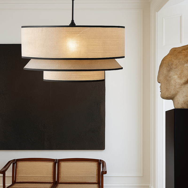 lustre nordique en tissu pour décoration intérieure moderne