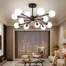 lustre nordique led boule de verre décoratif pour maison