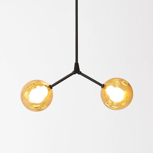 lustre nordique led créatif avec abat-jour multicolore en verre