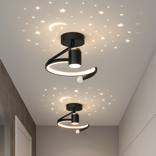 lustre nordique led créatif projection étoile ciel acrylique