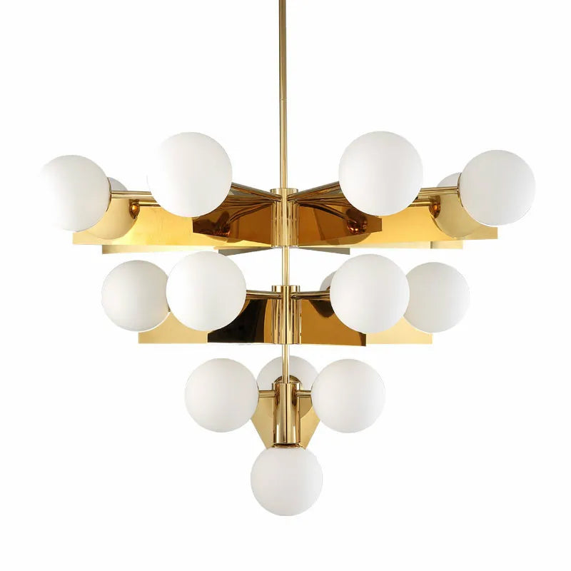 Lustre nordique plaque or métal Led G9 Luminaria verre Globe éclairage intérieur Led lampapras