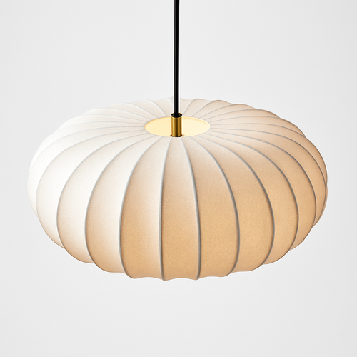lustre nordique simple wabi sabi en soie led loft - vue 6 sur 10
