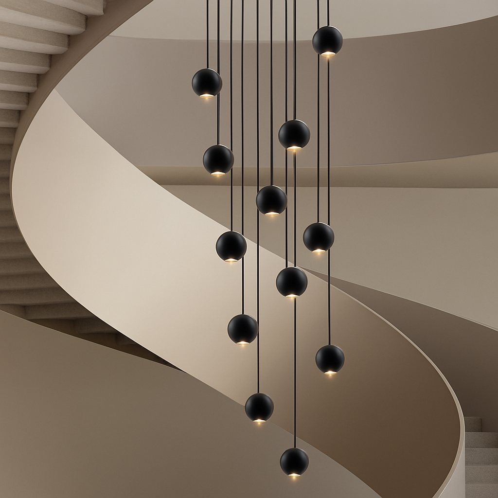 lustre orb design circulaire décoratif pour penthouse - vue 2 sur 18