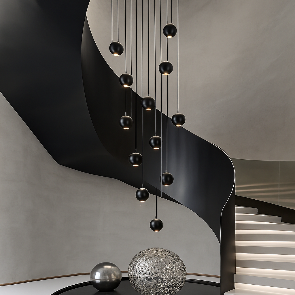 lustre orb design circulaire décoratif pour penthouse - vue 3 sur 18