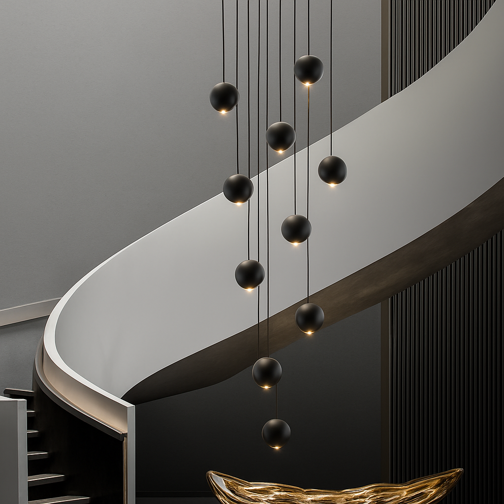 lustre orb design circulaire décoratif pour penthouse - vue 4 sur 18