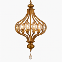 lustre rétro français en cristal style vintage pour villa
