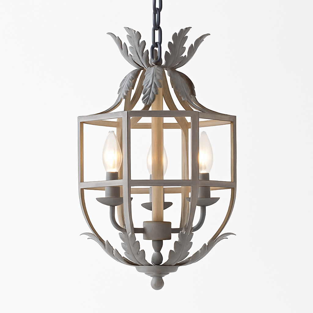 lustre style loft américain vintage en fer nordique rural - vue 4 sur 9