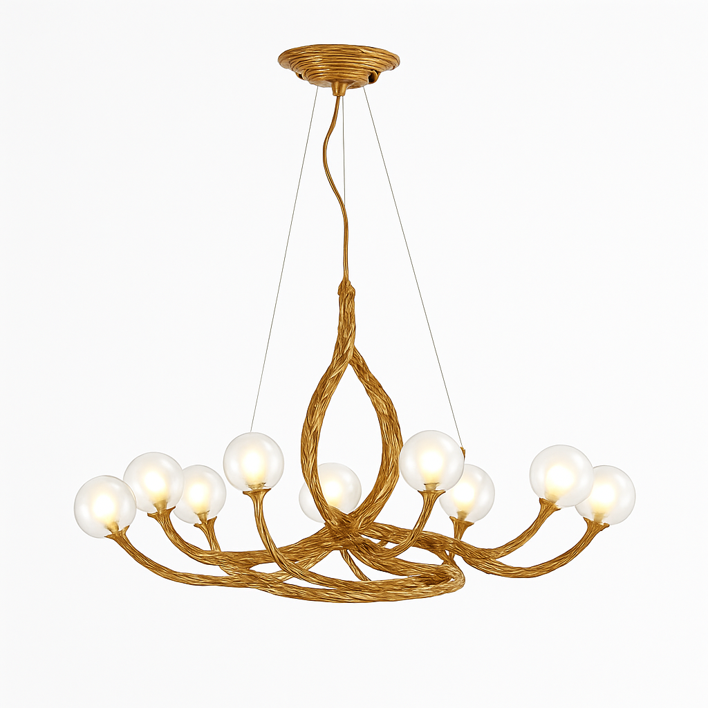 lustre suspendu en résine style moderne lampe rétro branche d'arbre