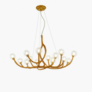 lustre suspendu en résine style moderne lampe rétro branche d'arbre