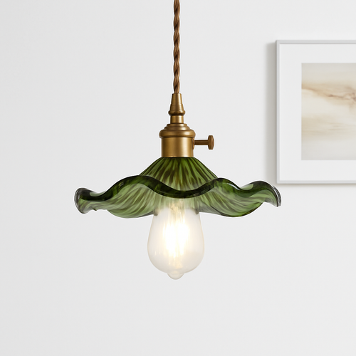 lustre suspendu en verre vintage pour intérieur nordique