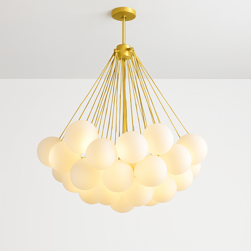 lustre suspendu moderne en verre pour décoration intérieure - vue 3 sur 7