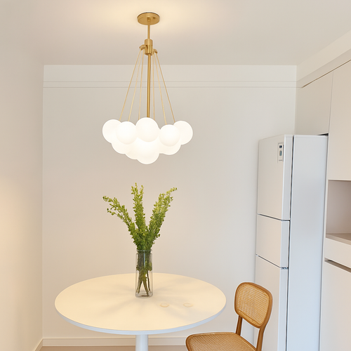 lustre suspendu moderne en verre pour décoration intérieure - vue 6 sur 7
