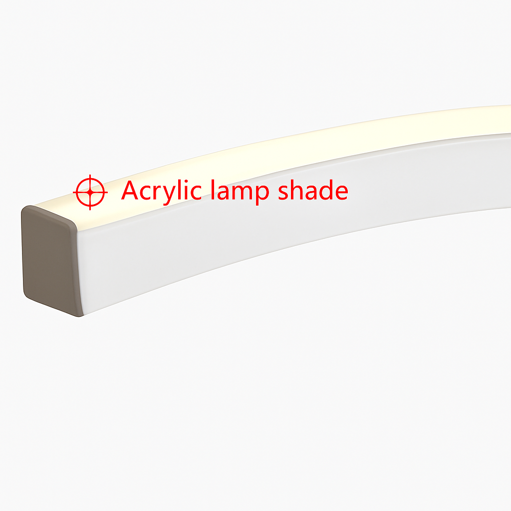 lustre suspendu moderne led avec abat-jour acrylique hyperbolique - vue 6 sur 12