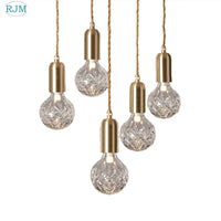 lustre suspension led créative en verre cristal postmoderne