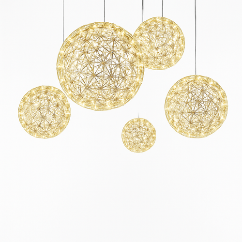 lustre suspension loft en acier inoxydable led spark ball - vue 7 sur 8