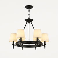 lustre vintage américain en tissu style campagnard pour intérieur