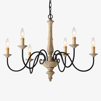 lustre vintage style français en bois massif style nordique