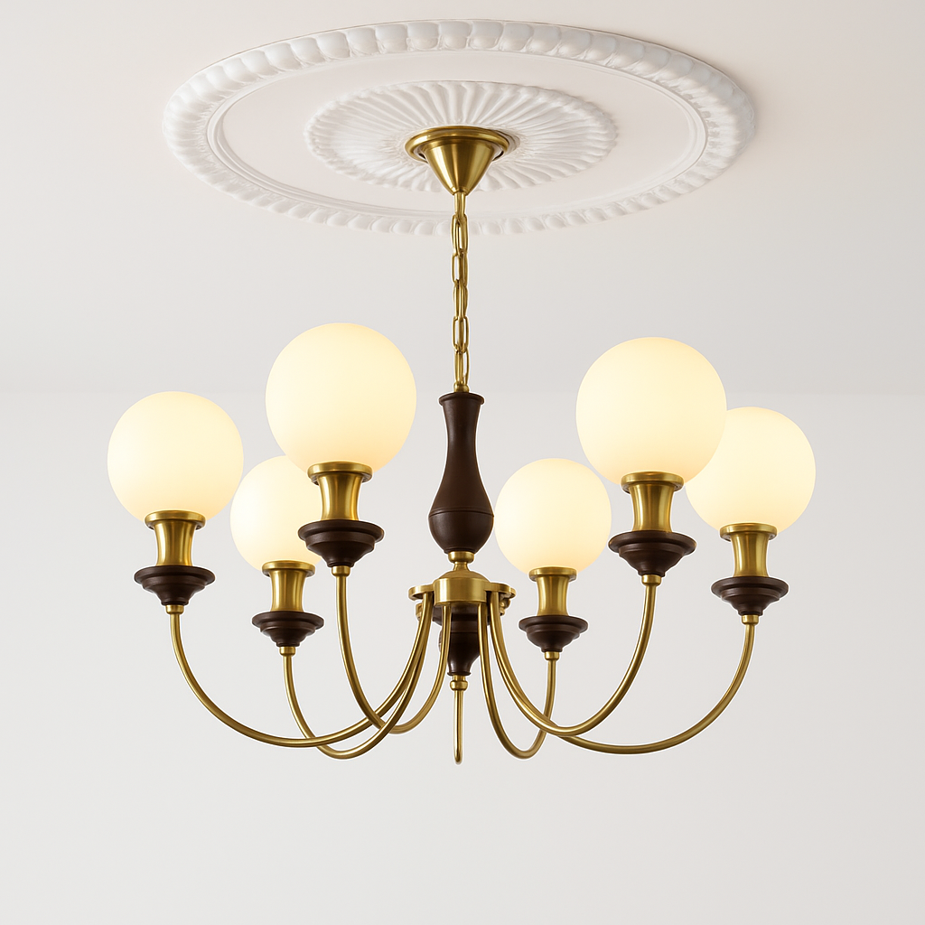 lustre vintage suspendu pour décoration de villa de luxe