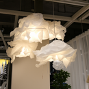 Lustres en papier blanc design fleur