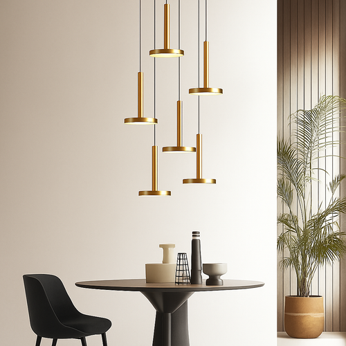 lustres modernes led pour escalier de luxe et cafés - vue 6 sur 16