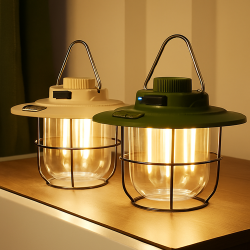 mini lanternes suspendues métal vintage lampe camping rechargeable étanche