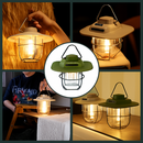 mini lanternes suspendues métal vintage lampe camping rechargeable étanche