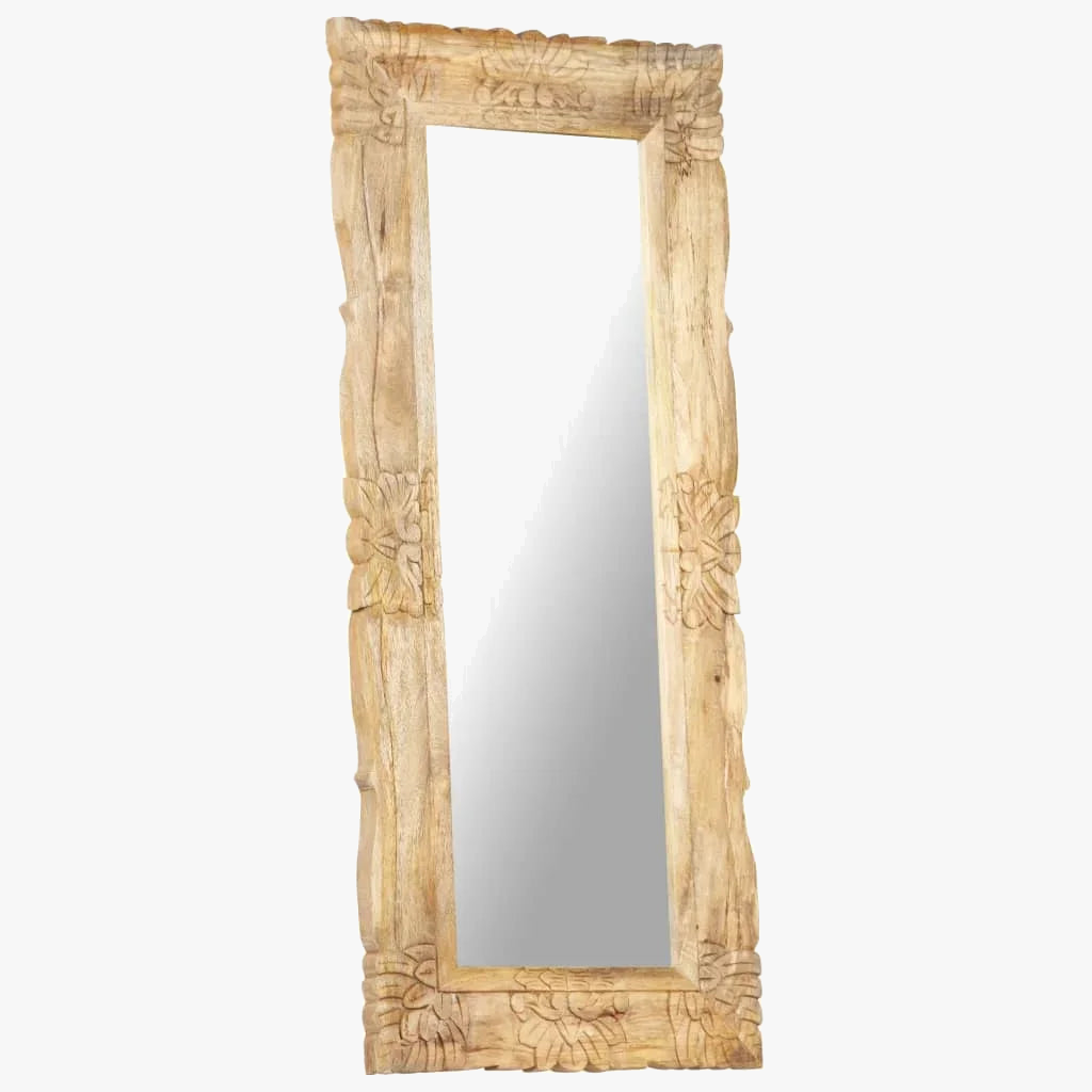miroir en bois de manguier pour décoration murale moderne