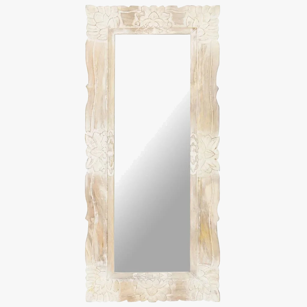 miroir en bois massif pour décoration murale élégante